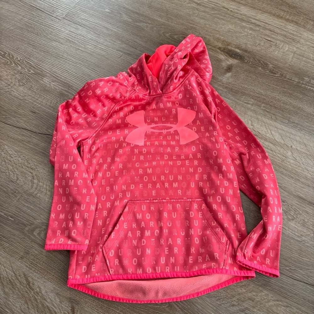 Under Armour Pink Logo Pullover Hoodie